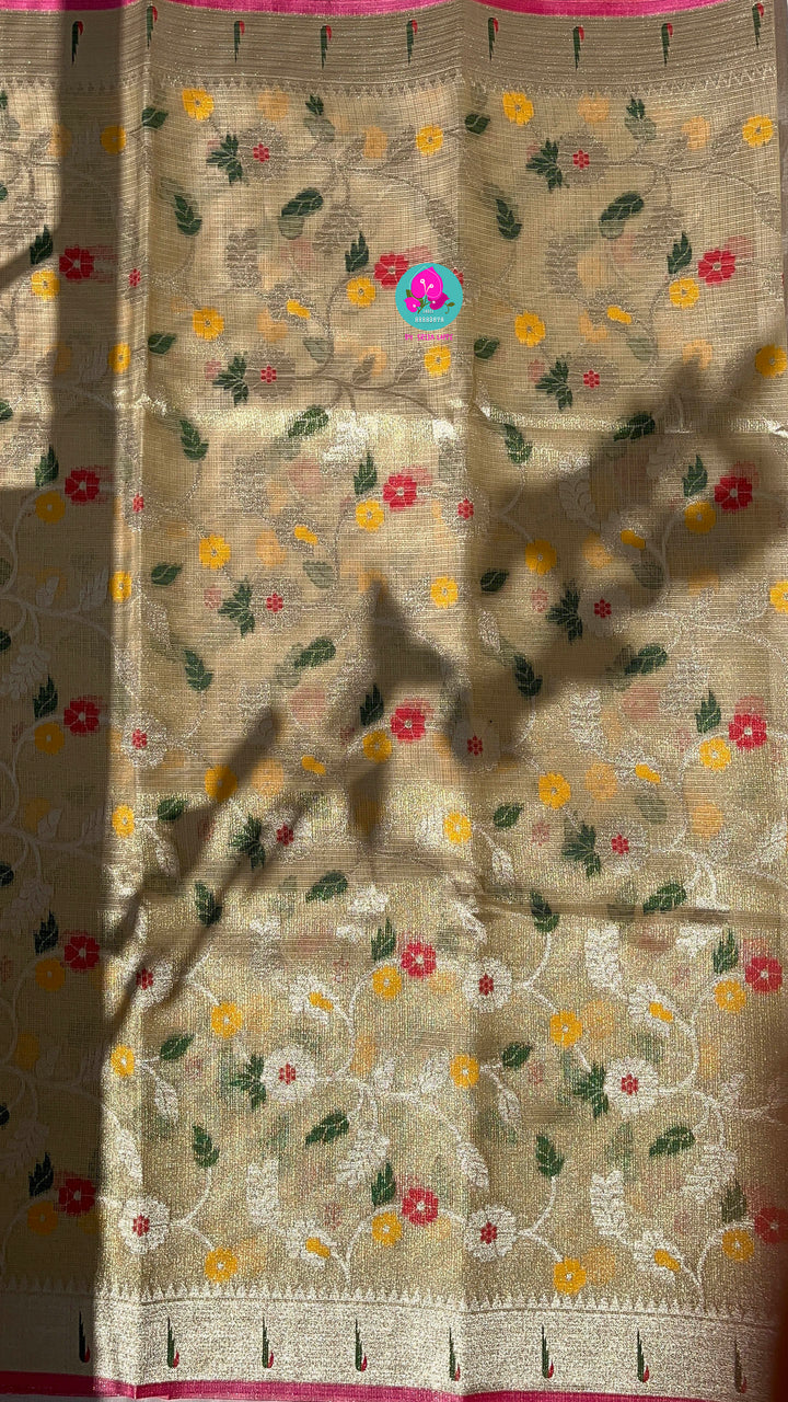 Zari Kota Silk Saree with Muniya Border
