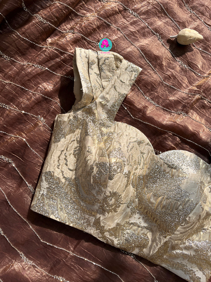 Soft Crush organza saree with hand embroidery paired with Fashion Blouse