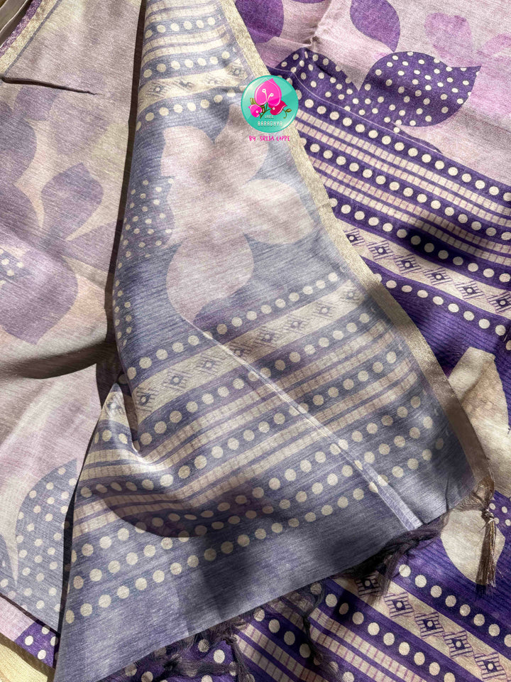 Effortless Elegance: Chanderi Tussar Silk Saree