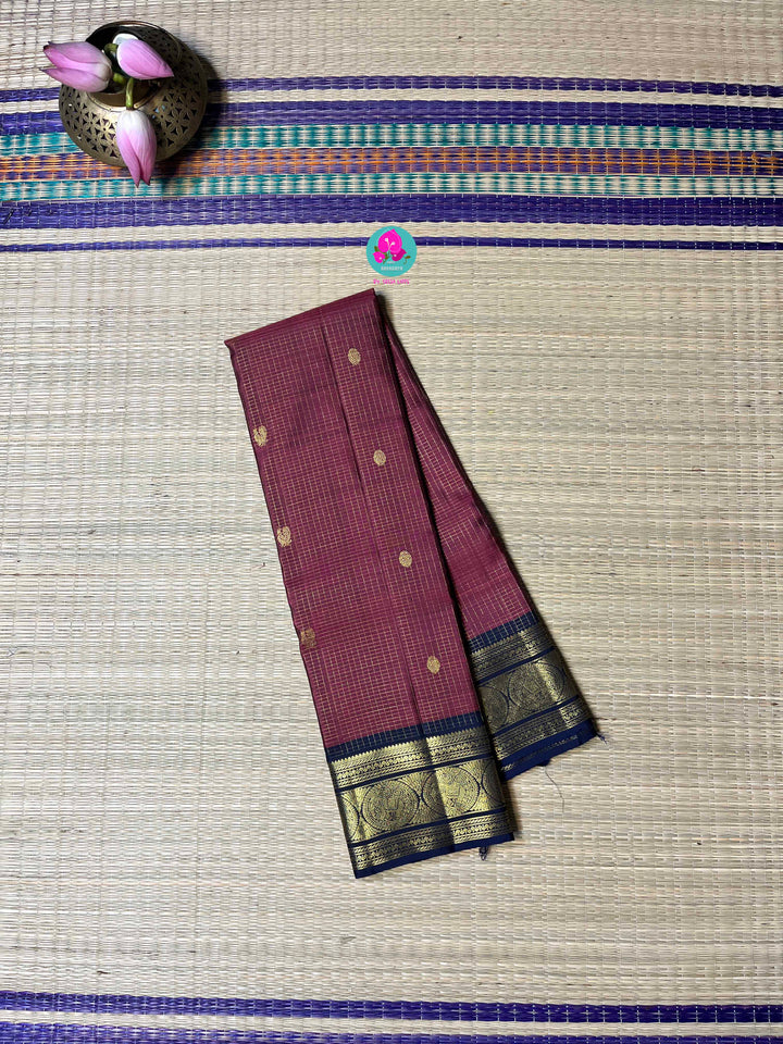 Pure Kanchipattu handloom saree "Nostalgia Woven in Silk" – Vintage-Inspired Saree in Rustic Maroon
