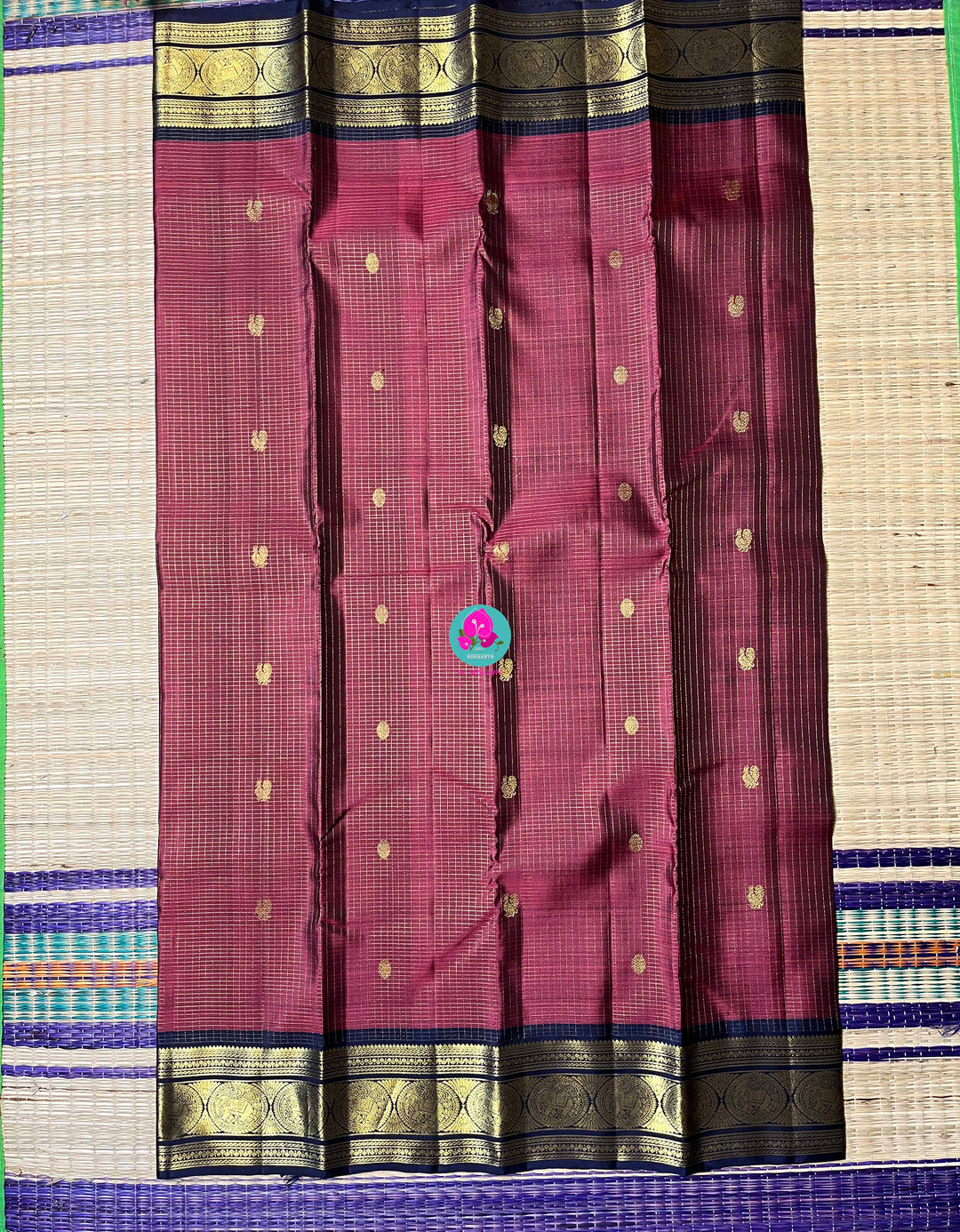 Pure Kanchipattu handloom saree "Nostalgia Woven in Silk" – Vintage-Inspired Saree in Rustic Maroon
