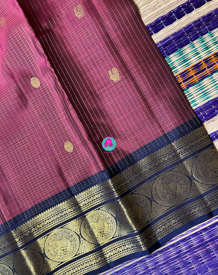 Pure Kanchipattu handloom saree "Nostalgia Woven in Silk" – Vintage-Inspired Saree in Rustic Maroon