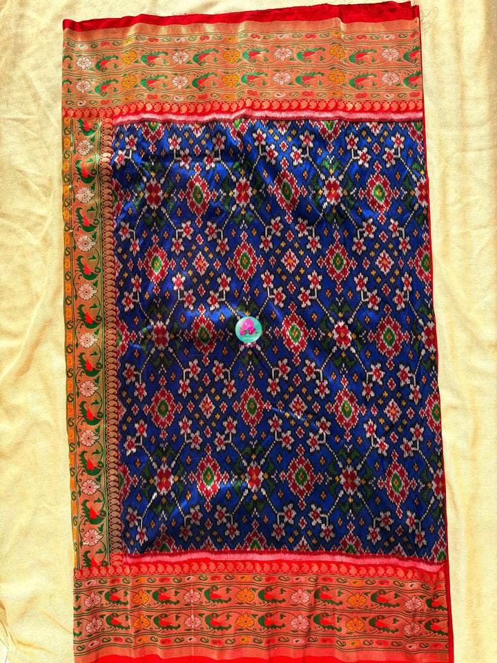 Royal Fusion: Banarasi Meenakari & Royal Blue Patan Patola Silk Saree