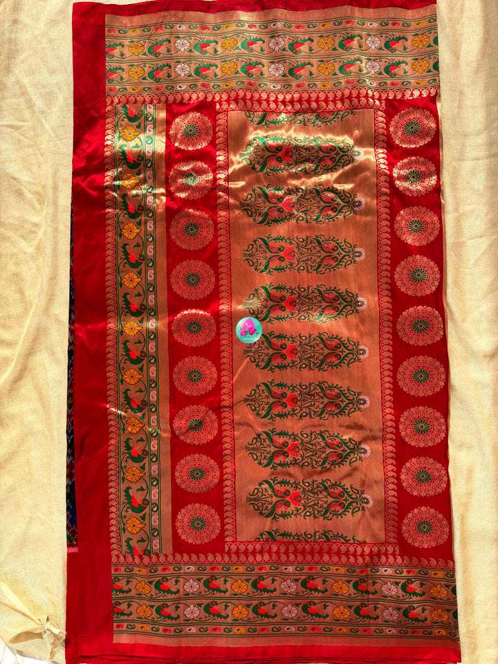 Royal Fusion: Banarasi Meenakari & Royal Blue Patan Patola Silk Saree