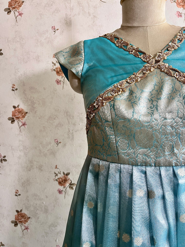 Pleated Tissue Silk Frock