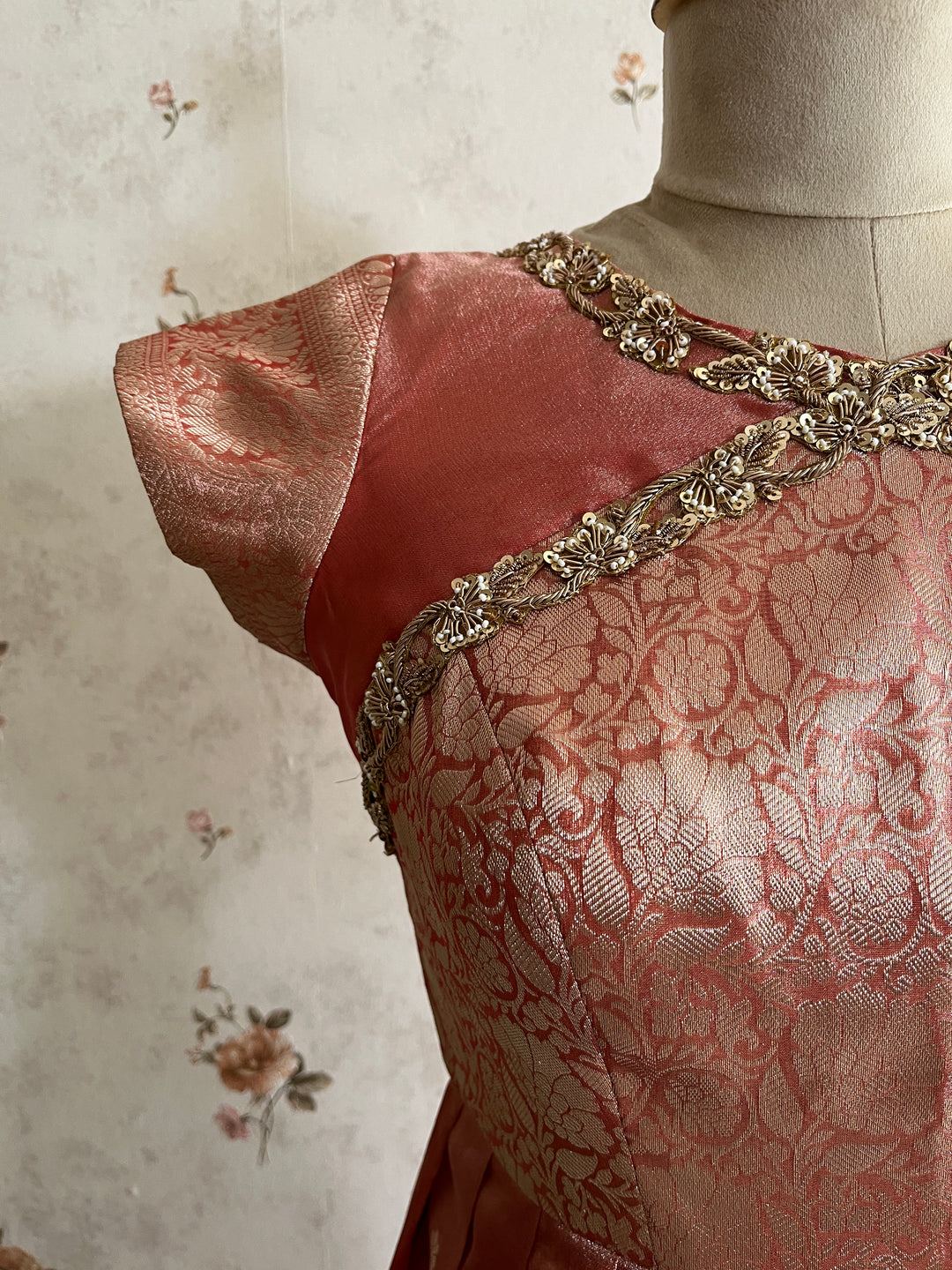 Pleated Tissue Silk Frock