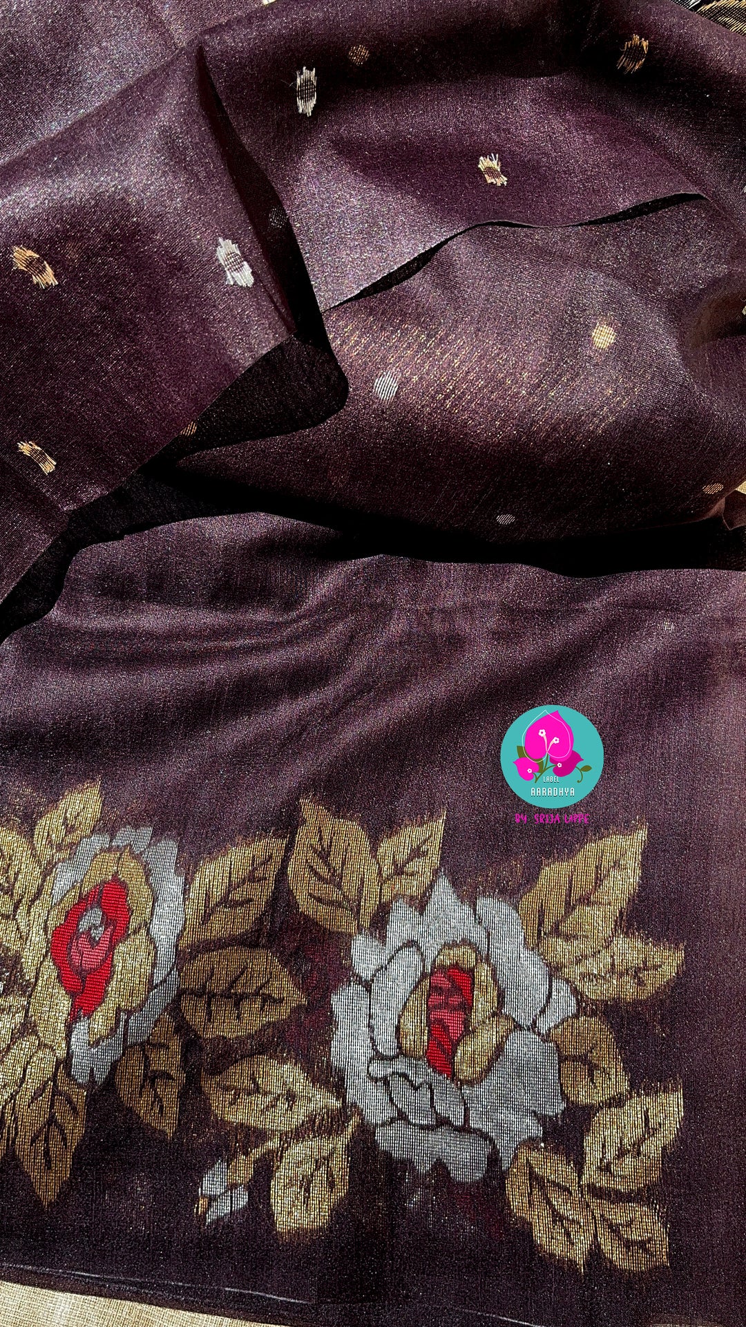 Semi khadi silk saree with Jhamdhani style weaving