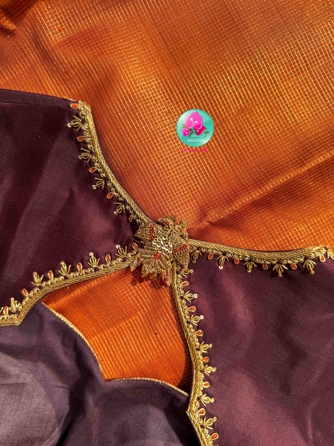 Earth & Ember: The Trending Rust Orange & Dark Brown Handloom Kanchipattu