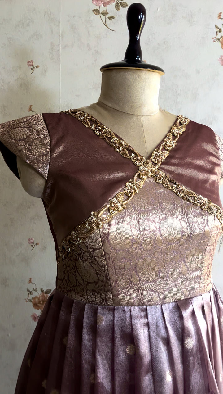 Pleated Tissue Silk Frock