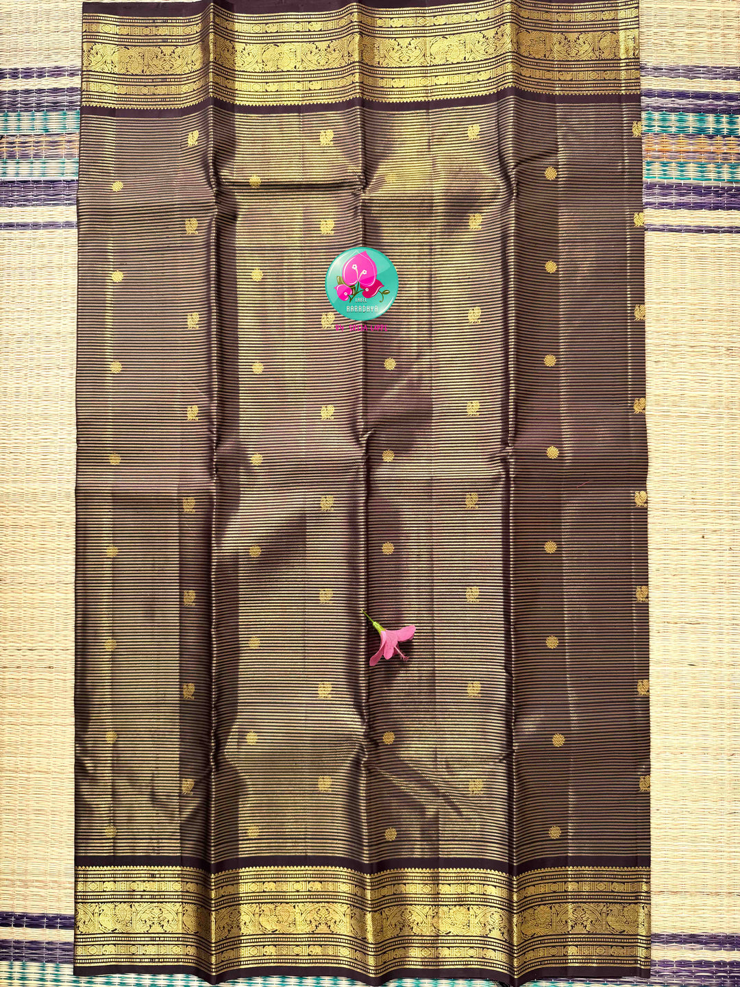 Vintage Cocoa Monochromatic Grandeur: The Dark Brown Vaira Oosi Kanchipattu