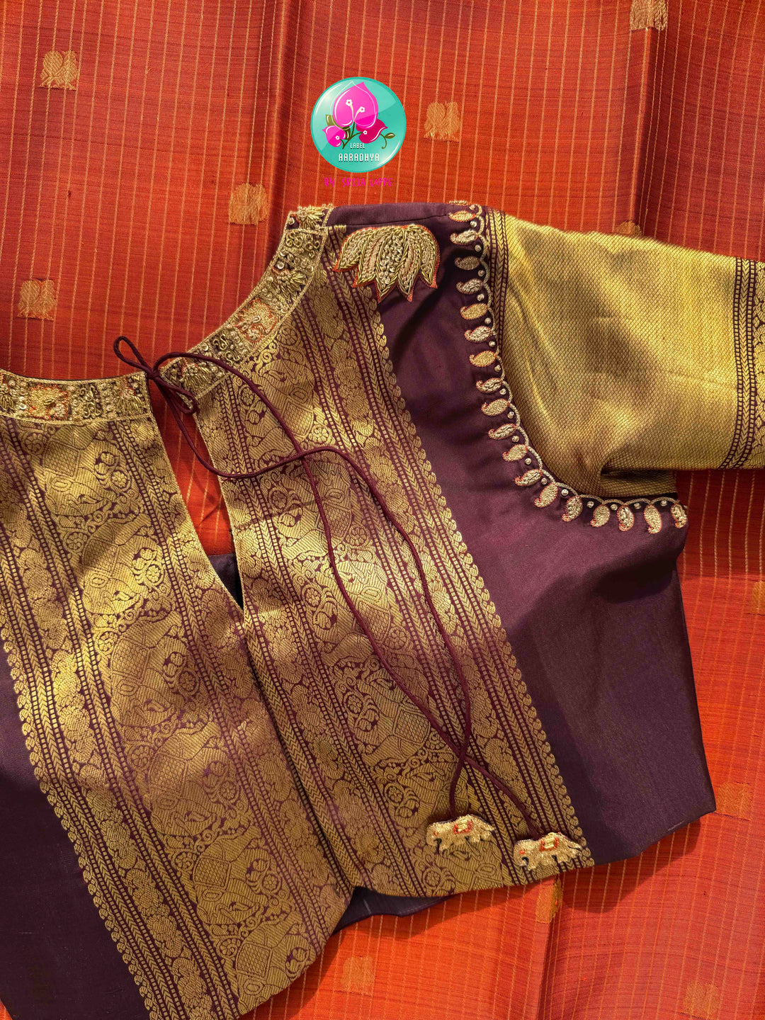 Vintage Earth & Gold: The Rust Orange Vaira Oosi Kanchipuram & Grand Artisan Borders
