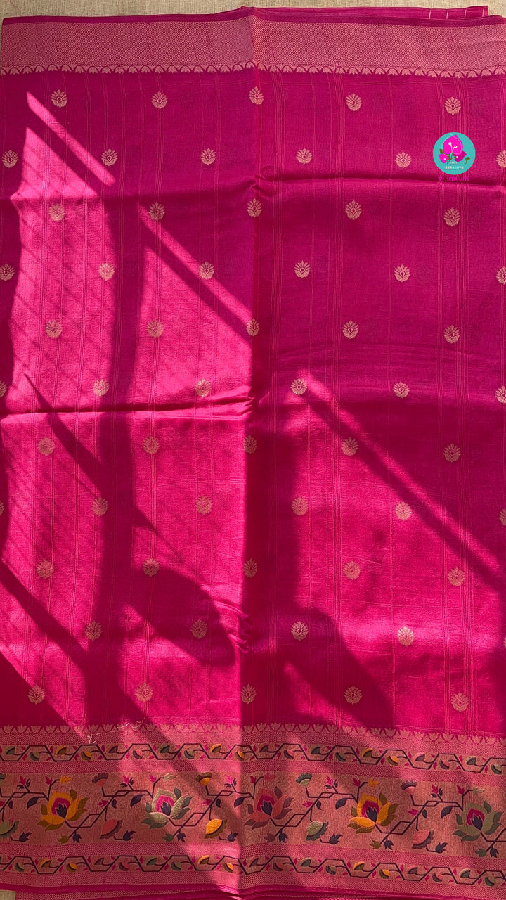 Banarasi Tussar Georgette Saree With beautiful border