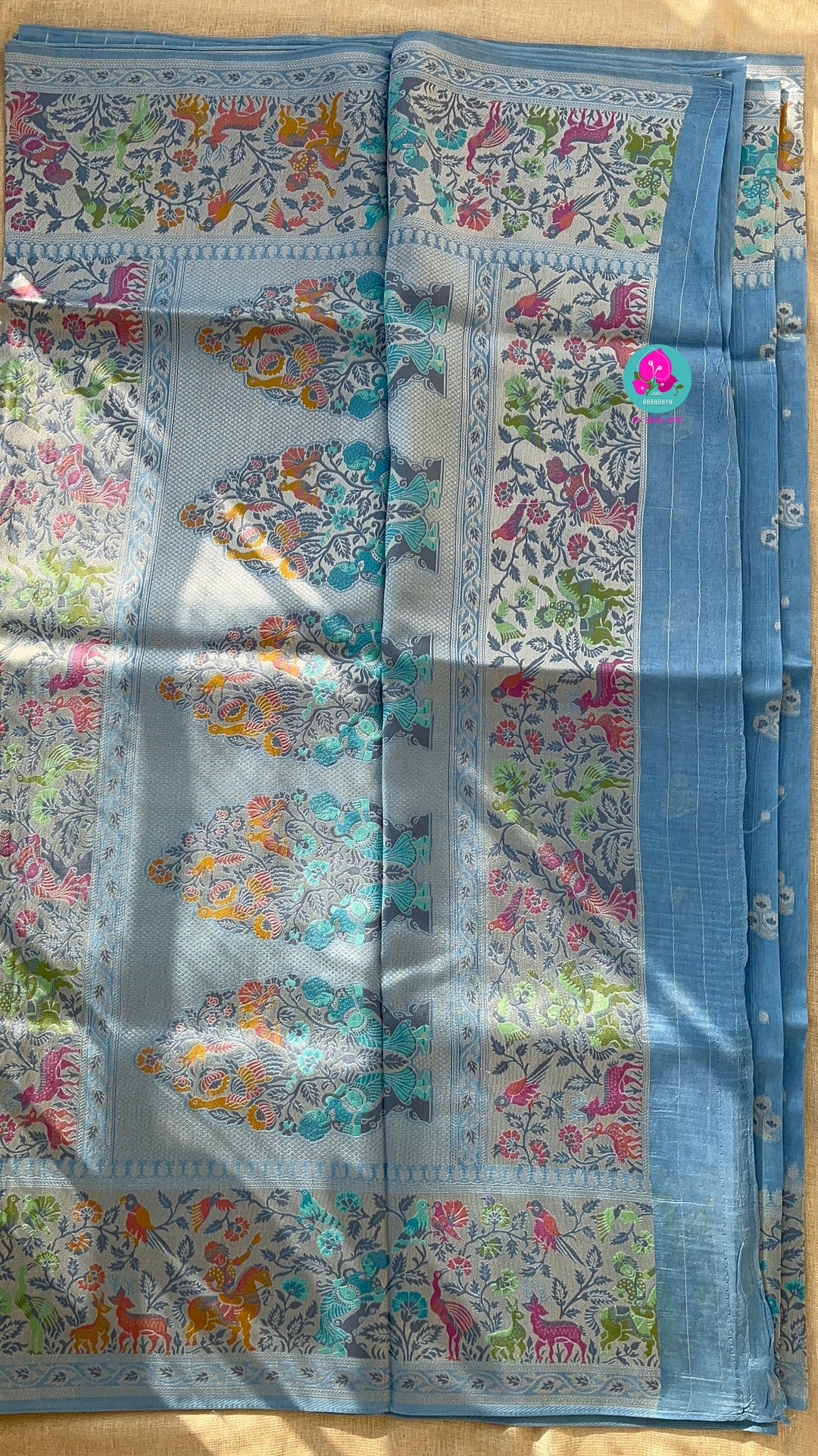 Banarasi Tussar Georgette Saree With beautiful border