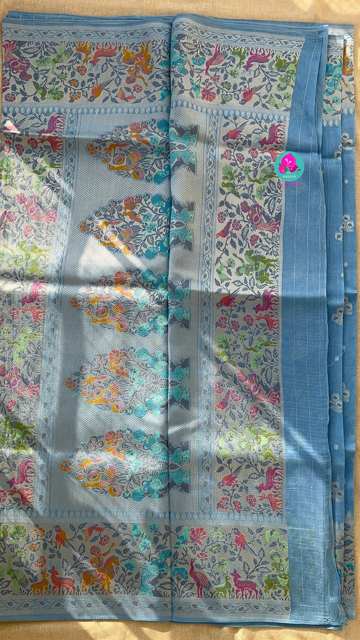 Banarasi Tussar Georgette Saree With beautiful border