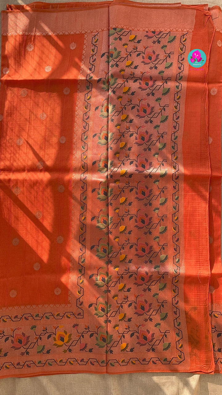 Banarasi Tussar Georgette Saree With beautiful border