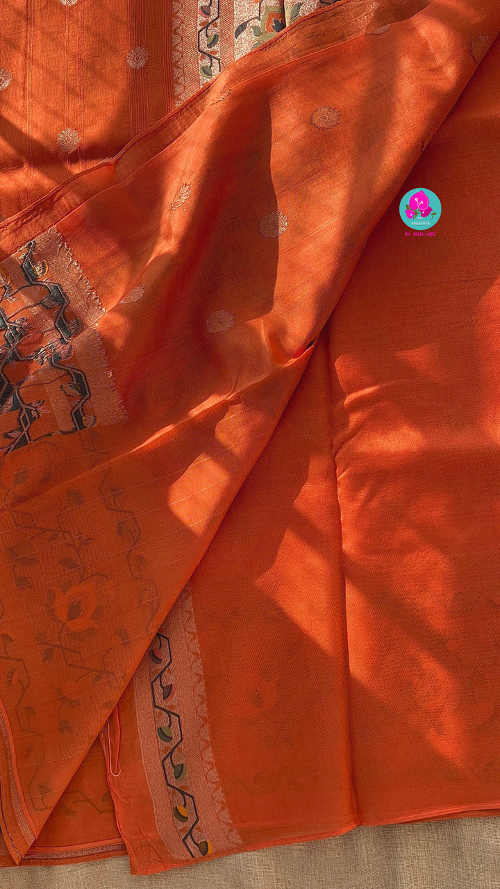 Banarasi Tussar Georgette Saree With beautiful border