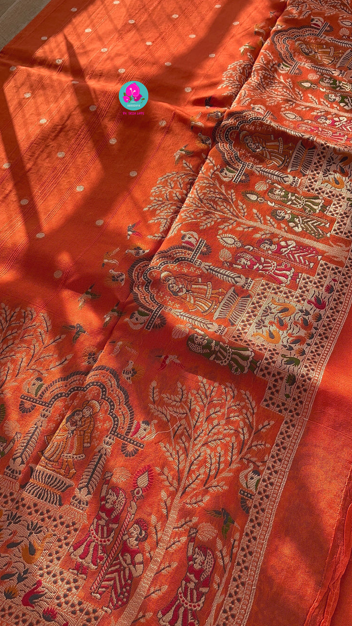 Banarasi Tussar Georgette Saree With beautiful border