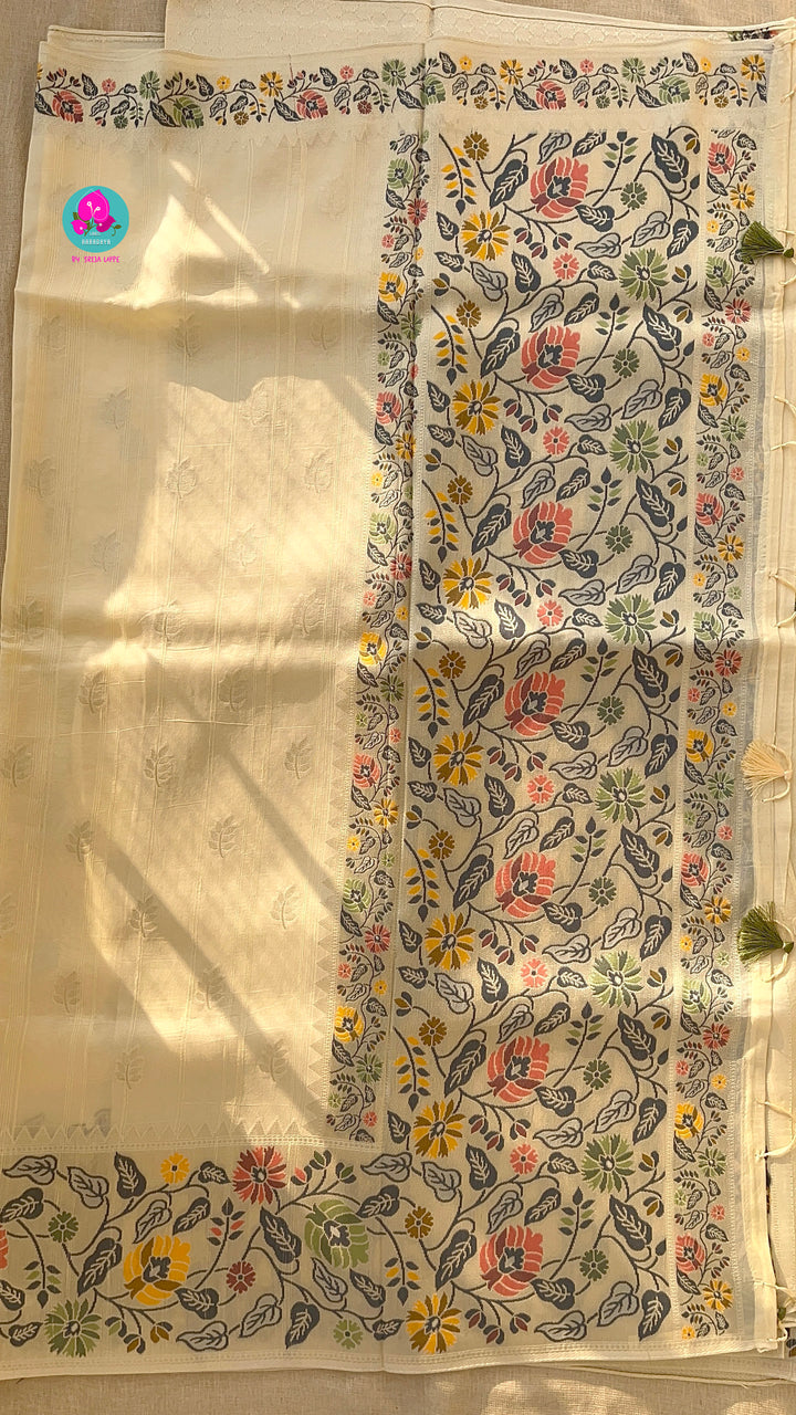 Banarasi Tussar Georgette Saree With beautiful border