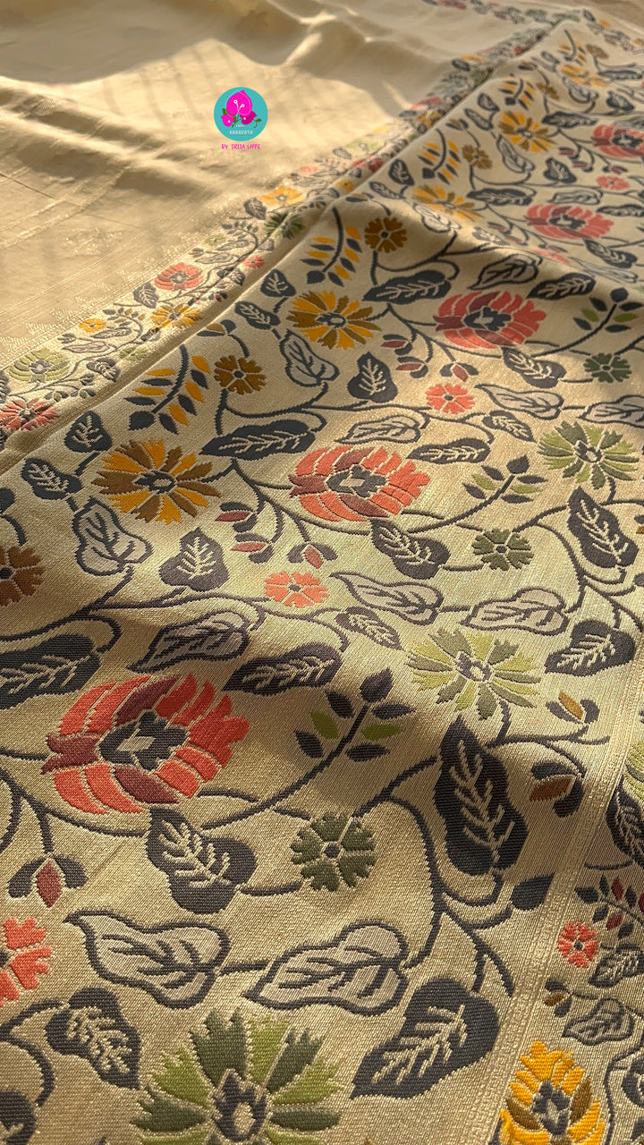 Banarasi Tussar Georgette Saree With beautiful border
