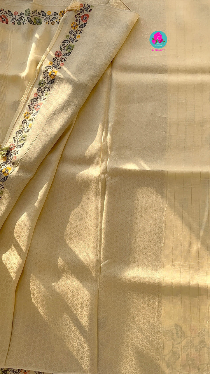 Banarasi Tussar Georgette Saree With beautiful border