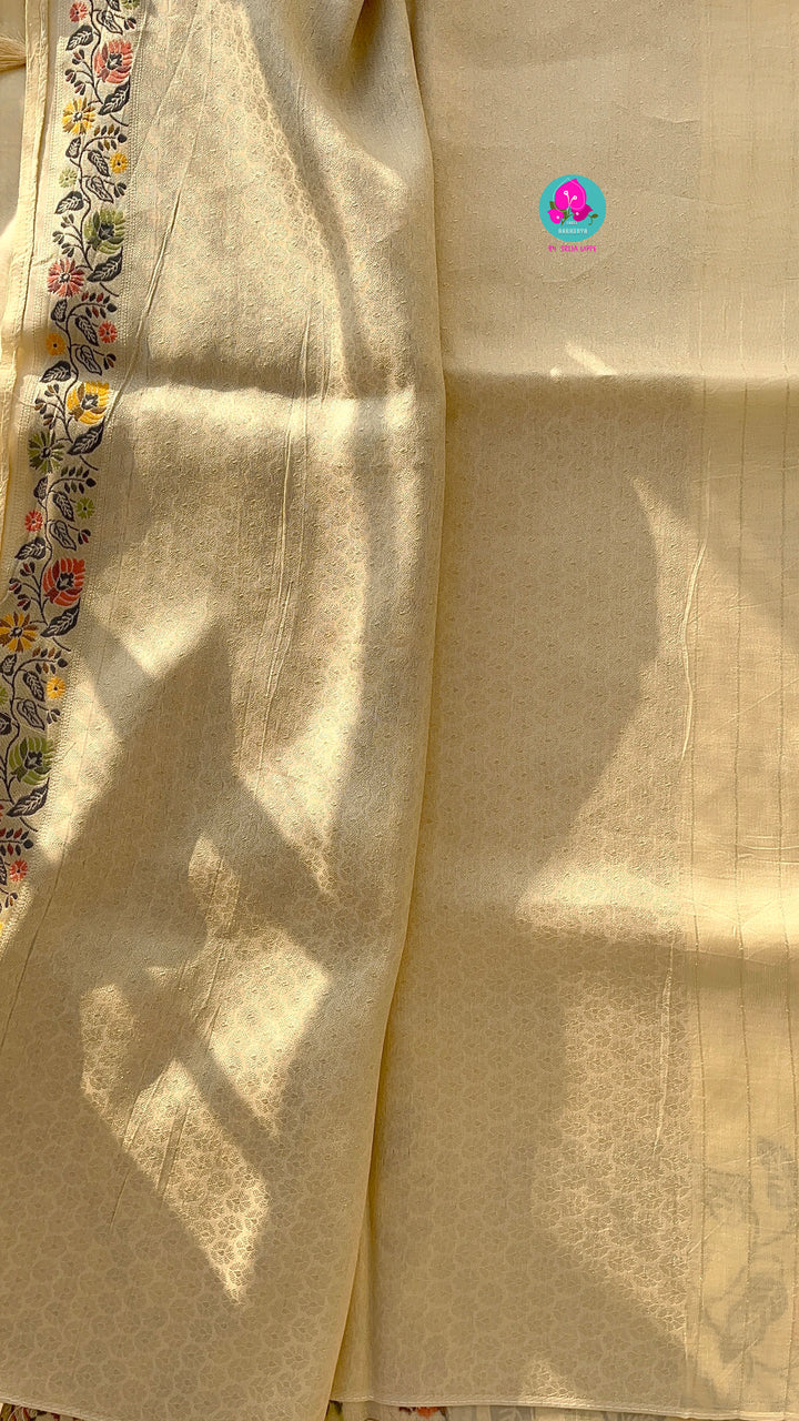 Banarasi Tussar Georgette Saree With beautiful border