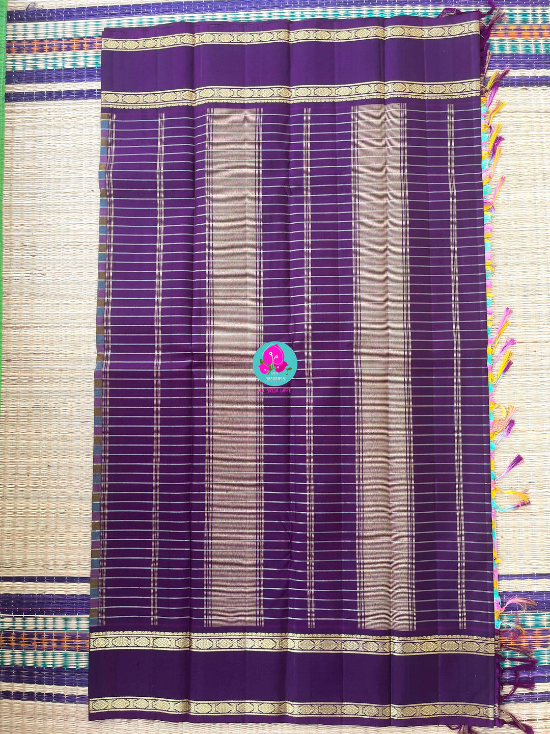 2g Zari multicoloured Madras checks paired with hand-embroidered bird theme blouse