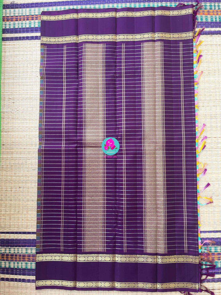 2g Zari multicoloured Madras checks paired with hand-embroidered bird theme blouse