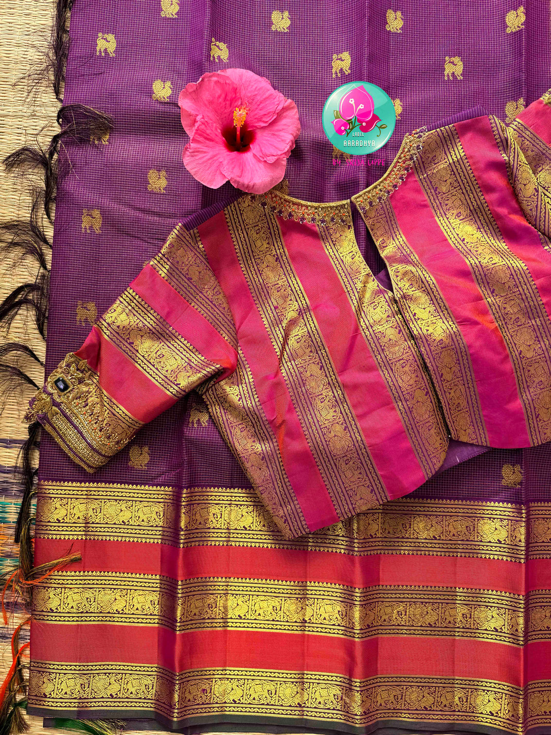 Royal Amethyst & Magenta: The Purple Vaira Oosi Pure Kanchipattu