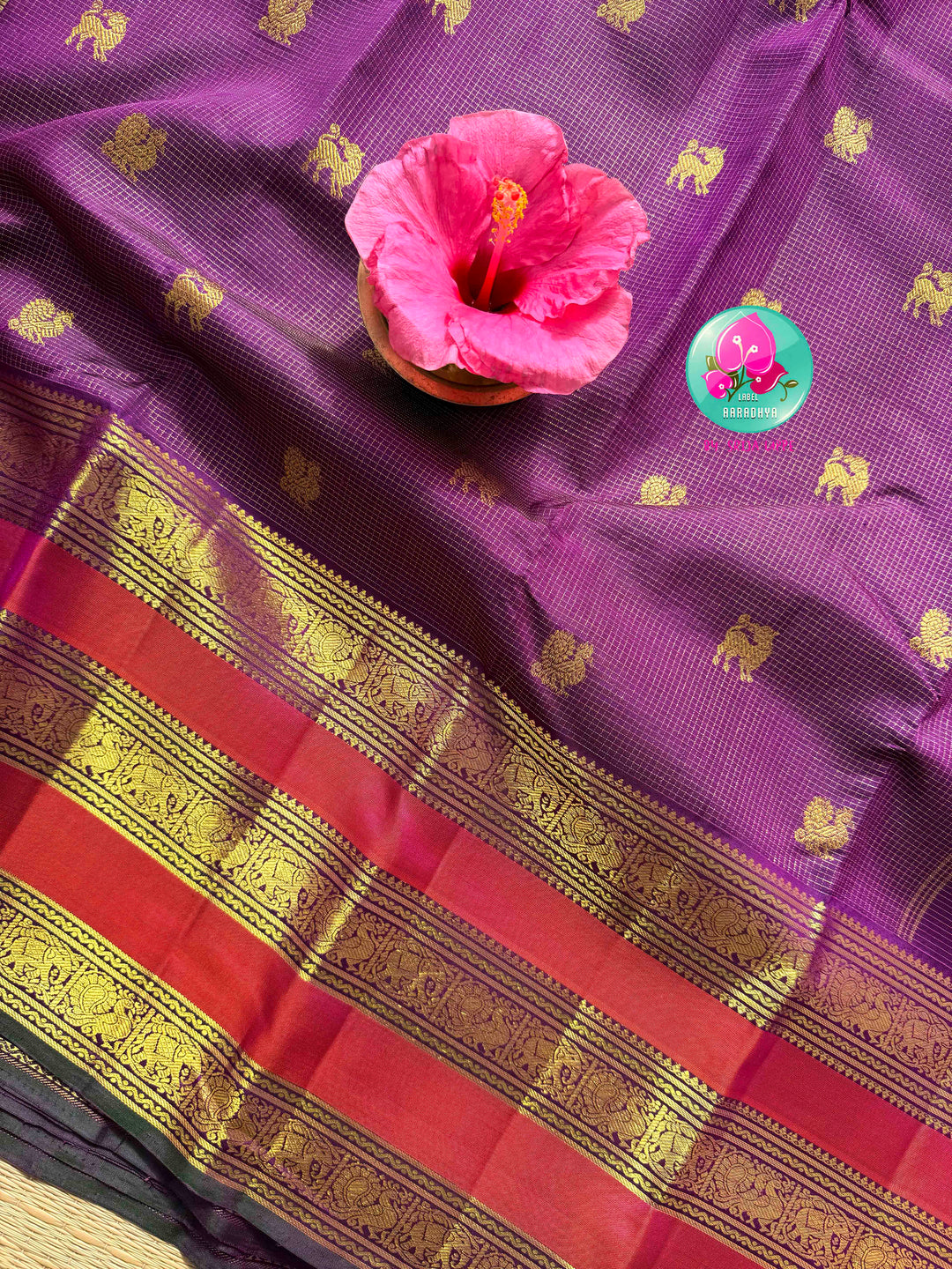 Royal Amethyst & Magenta: The Purple Vaira Oosi Pure Kanchipattu