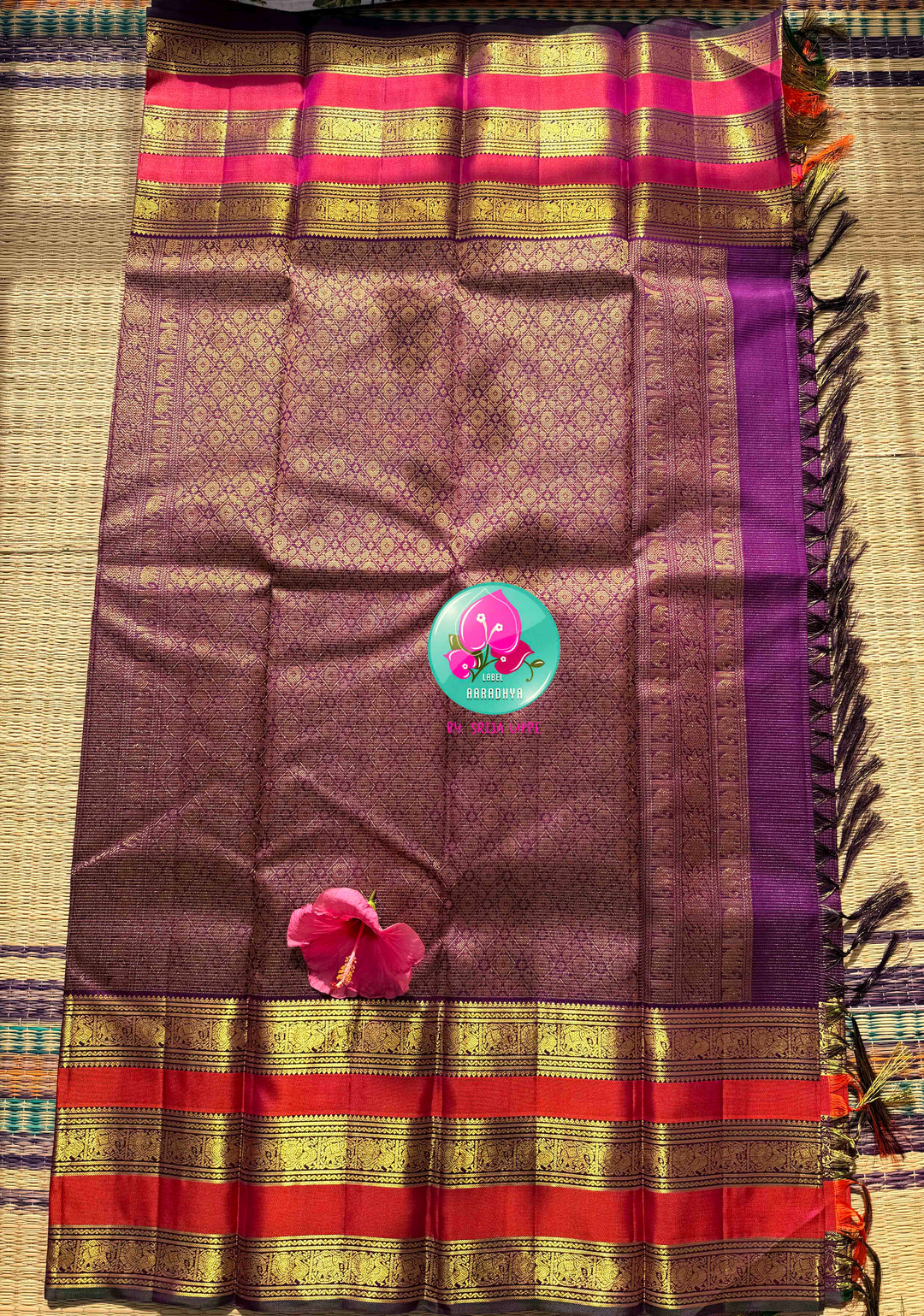Royal Amethyst & Magenta: The Purple Vaira Oosi Pure Kanchipattu