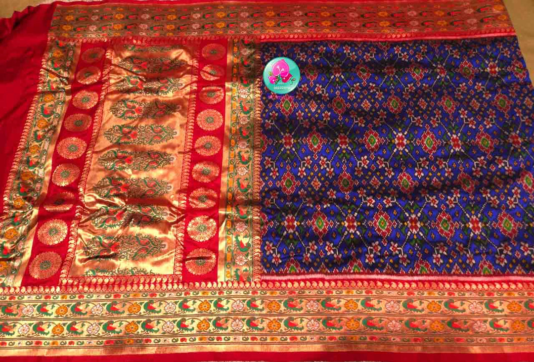 Royal Fusion: Banarasi Meenakari & Royal Blue Patan Patola Silk Saree
